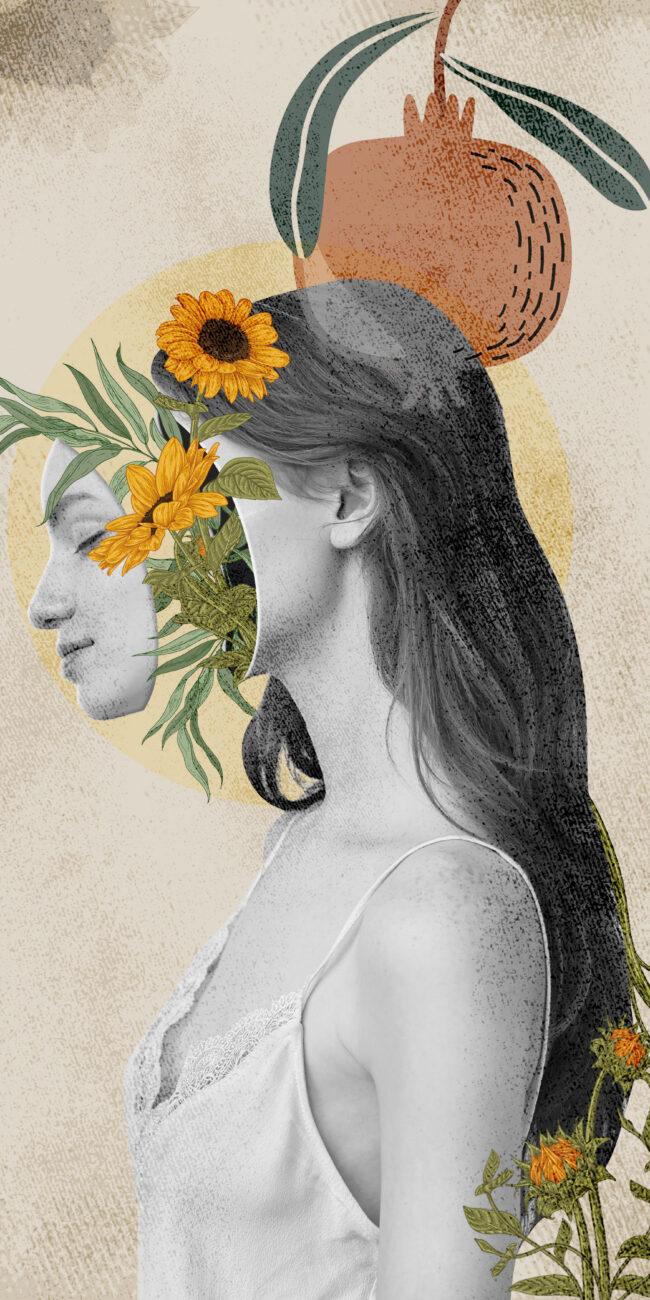 piekna kompozycja kolazu w stylu vintage